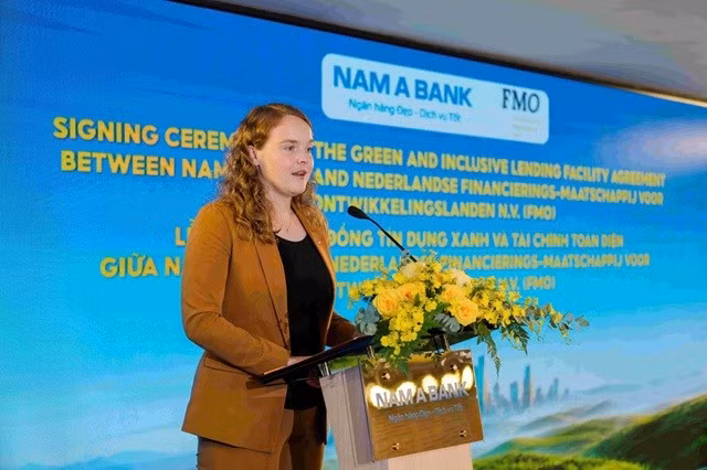 Bà Hanna Pors – Phó Tổng Lãnh sự Vương quốc Hà Lan tại TP.HCM phát biểu.