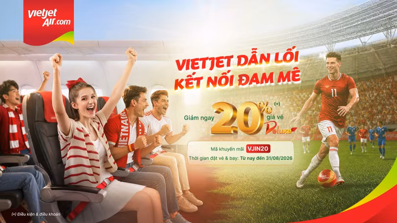 Vietjet giảm 20% giá vé Deluxe, SkyBoss và Business