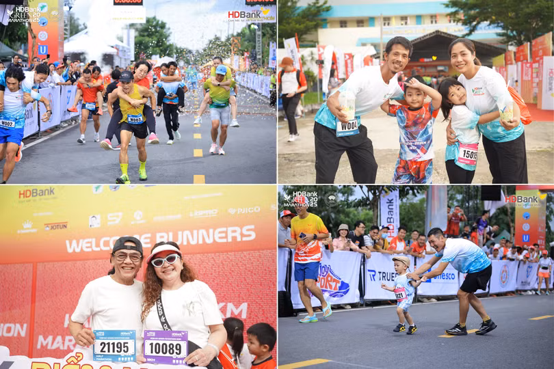 HDBank Green Marathon trở thành không gian để các gia đình cùng vận động, trải nghiệm và gắn kết.