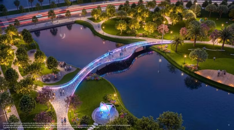 Cầu Ánh Sao và công viên Thiên văn Galaxy Park hoàn thành 31/12/2026 tạo điểm hẹn dạo mát, ẩm thực và trải nghiệm giải trí về đêm cho cư dân.