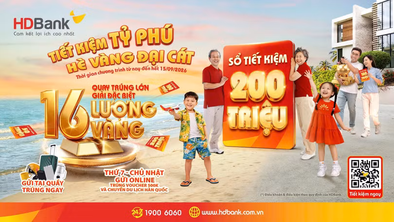 Hàng chục khách hàng HDBank trúng thưởng sổ tiết kiệm “trăm triệu” và chuyến du lịch Hàn Quốc hấp dẫn