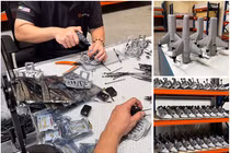 Một cơ sở ở Các Tiểu vương quốc Arab Thống nhất chuyên sản xuất thiết bị đánh chặn máy bay không người lái cho Powerus, một công ty khởi nghiệp của Mỹ. Ảnh: NYTimes.