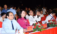 Thủ tướng Chính phủ Phạm Minh Chính và Phó chủ tịch nước Võ Thị Ánh Xuân tại điểm cầu TP Huế.