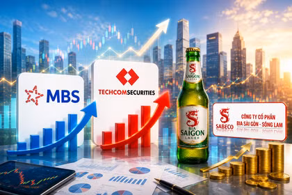 Hé lộ lợi nhuận quý II: Chứng khoán MBS, TCBS và công ty con của Sabeco lãi lớn