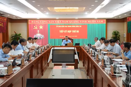 Kỳ họp thứ 6 của Ủy ban Kiểm tra Trung ương. Ảnh: UBKTTW.