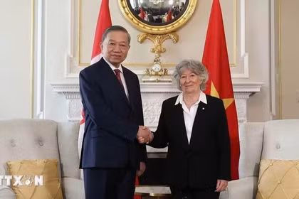 Tổng bí thư, Chủ tịch nước Tô Lâm hội kiến với Toàn quyền Canada Louise Arbour. Ảnh: TTXVN.