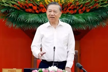 Tổng bí thư Tô Lâm, chủ tịch nước phát biểu tại buổi làm việc. Ảnh: TTXVN.