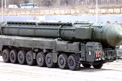 Tên lửa đạn đạo liên lục địa RS-24 Yars của Nga mang đầu đạn hạt nhân. Ảnh: MW.