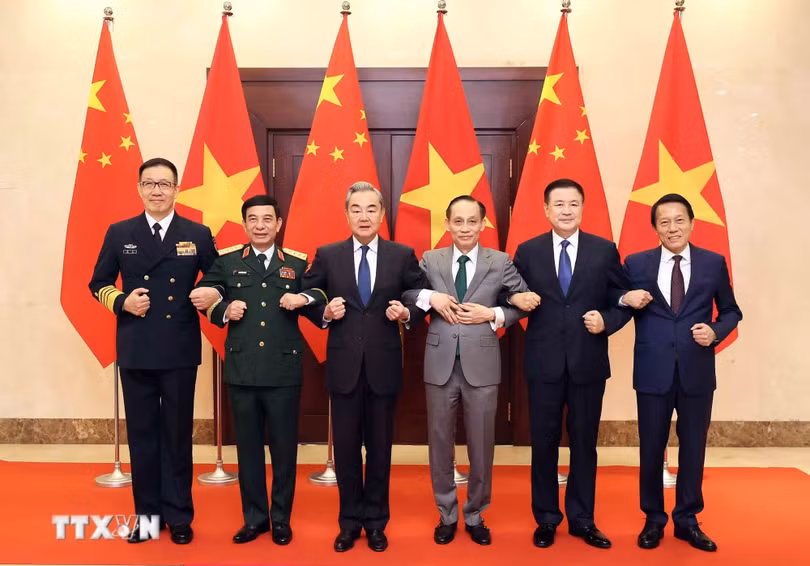 Bộ trưởng Ngoại giao, Quốc phòng, Công an Việt Nam – Trung Quốc tại Hội nghị lần thứ nhất, Cơ chế đối thoại chiến lược “3+3.”. Ảnh: TTXVN.