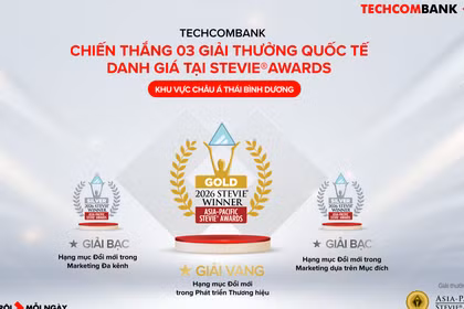 Techcombank chinh phục hội đồng giám khảo quốc tế Stevie Awards 3 năm liên tiếp