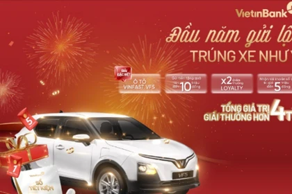 Trúng ô tô điện VinFast VF5 khi gửi tiết kiệm đầu năm 2026 tại VietinBank