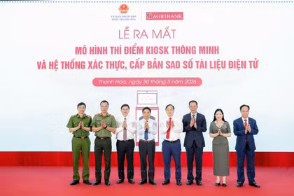 Agribank đồng hành cùng tỉnh Thanh Hoá triển khai mô hình Kiosk hành chính công thông minh 