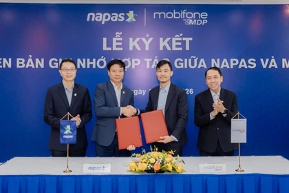 Lãnh đạo MDP và NAPAS tham dự lễ ký kết BB ghi nhớ hợp tác