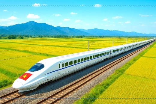 Dự án đường sắt tốc độ cao Bắc-Nam. Ảnh minh họa: AI