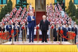 Tổng Bí thư Nguyễn Phú Trọng chủ trì Lễ đón Tổng thống Joe Biden