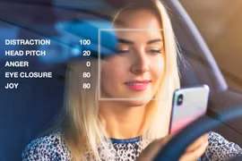 Phần mềm nhận diện cảm xúc của tài xế đang được phát triển. Ảnh: Affectiva.