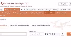 Cổng dịch vụ công Quốc gia 