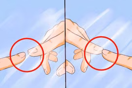 Nếu có khe hở giữa ngón tay và hình ảnh phản chiếu trong gương, đó là một tấm gương bình thường