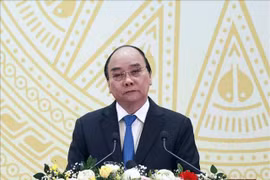 Chủ tịch nước Nguyễn Xuân Phúc phát biểu tại buổi lễ - Ảnh: TTXVN