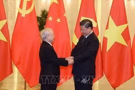 Tổng Bí thư, Chủ tịch Trung Quốc Tập Cận Bình đón Tổng Bí thư Nguyễn Phú Trọng, chiều 31/10/2022