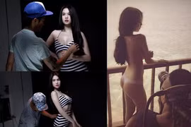 Ngọc Trinh tâm sự cô cảm thấy yên tâm khi làm việc với những stylist thân thuộc, đặc biệt là khi thực hiện những bộ ảnh nude 100%