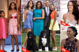 Hai kiều nữ Sasha và Malia của tổng thống Obama đã trưởng thành hơn rất nhiều so với 8 năm về trước.