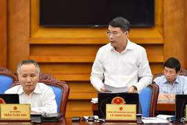 Thống đốc NHNN Lê Minh Hưng phát biểu tại phiên họp. - Ảnh: VGP/Nhật Bắc