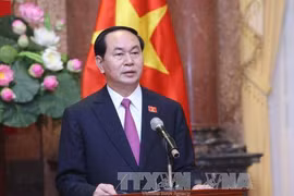 Chủ tịch nước Trần Đại Quang trả lời phỏng vấn các cơ quan thông tấn, báo chí. Ảnh: Nhan Sáng/TTXVN