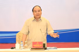 Thủ tướng Nguyễn Xuân Phúc phát biểu tại tọa đàm - Ảnh: VGP/Quang Hiếu