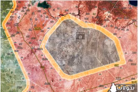 Bản đồ cuộc tấn công truy quét IS của quân đội Syria trên vùng nông thôn Aleppo
