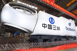 Xuất xưởng động cơ tuabin điện gió lớn nhất thế giới 16MW. Ảnh ChinaDaily