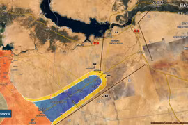 Trung đoàn 555, Lữ đoàn Diều hâu Sa mạc tấn công quốc lộ Salamiyah-Raqqa