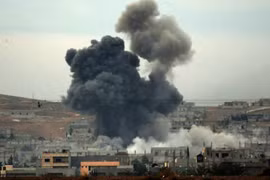 Không quân Mỹ ném bom vào dân thường Syria.Ảnh minh họa Masdar News