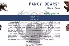 Biểu tượng trang web của nhóm hacker Fancy Bear. Ảnh BBC