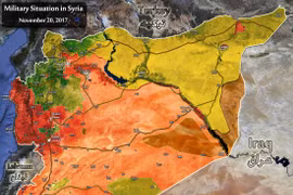 Tình hình chiến sự Syria tính đến ngày 20.11.2017 theo South Front