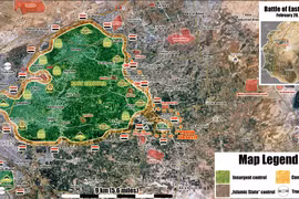 Tình hình chiến sự khu vực Đông Ghouta, các mũi tiến công của quân đội Syria - ảnh minh họa Masdar News