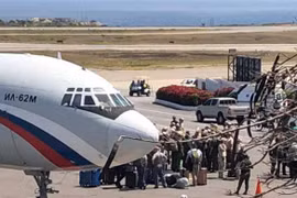 Lực lượng quân sự Nga đến Venezuela. Ảnh: Rusvesna.
