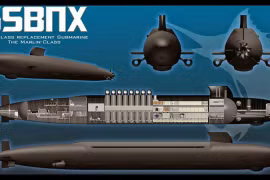Tàu ngầm nguyên tử thế hệ mới của hải quân Mỹ SSBN-X Future Follow-on Submarine) ảnh minh họa General Dynamics