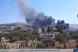 Không quân Nga không kích ở Hama, Idlib. Ảnh minh họa Rusvesna.