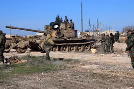 Binh sĩ quân đội Syria chuẩn bị tấn công