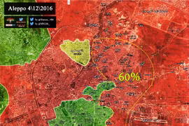 Toàn cảnh tình hình chiến sự Aleppo tính đến ngày 04,12,2016