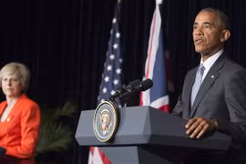 Tổng thống Obama phát biểu trong buổi họp báo chung tại Hàng Châu, Trung Quốc