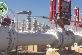 Trạm khí gas trên vùng ngoại ô Damascus