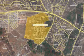 Bản đồ chiến sự khu vực quận Ramousah, Aleppo 