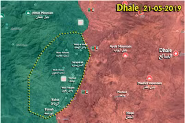 Lực lượng Houthi chiếm giữ 13 ngôi làng thuộc tỉnh Dhale ở Yemen. Bản đồ South Front