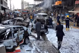 Hiện trường vụ đánh bom. Ảnh: AFP/TTXVN