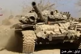 Xe tăng lực lượng Vệ binh Cộng hòa trên chiến trường Đông Ghouta - ảnh minh họa Masdar News