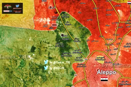Bản đồ khu vực chảo lửa Anadan phía tây Aleppo