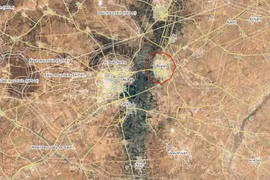 Thị trấn Bazzah, nơi diễn ra cuộc chiến giữa lực lượng Lá chắn Euphrates với IS