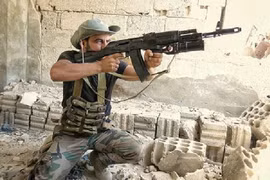 Binh sĩ quân đội Syria trên chiến trường Đông Ghouta - ảnh minh họa Masdar News